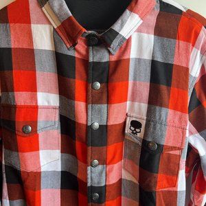 Bobhead Womens Casual Shirt zipper and studded buttons (new/not worn)